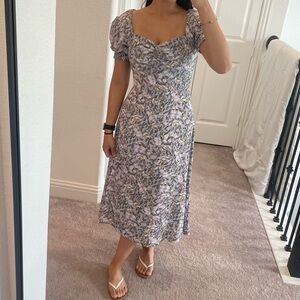 Petal & Pup Slideshow AU Lavender Floral Midi Dress